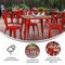 Flash Furniture 31.5 SQ Dining Table Brown Poly Top/Red Frame JJ-T14619-80-BRRD-GG - alternate 3